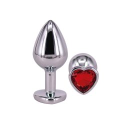 ST Plug Metálico M Corazón Rojo