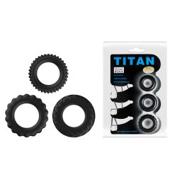 Pretty Love Titan Kit Anillos Negros