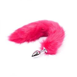 ST Plug Metálico con Cola Zorro Rosa