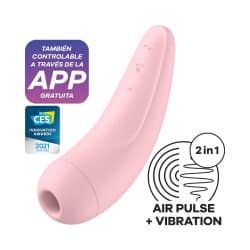 Succionador de Clitoris Satisfyer Number One Succionadores de clítoris sexshop 13 Satisfyer Curvy 2 Connect App Rosa
