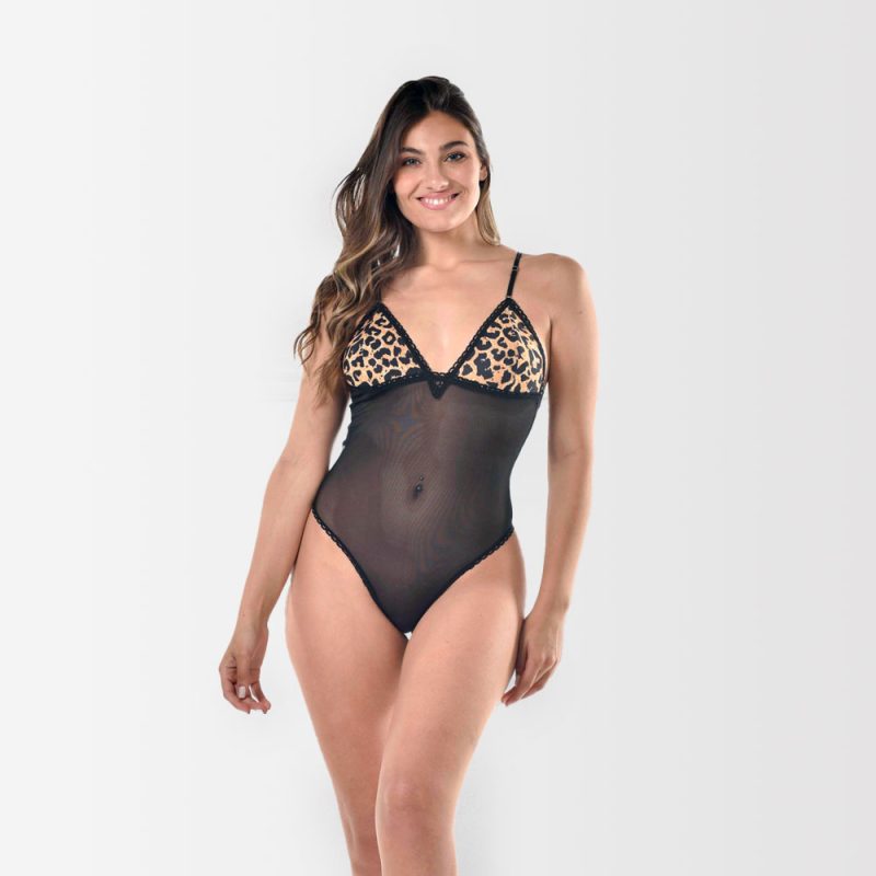 Body de tul y animal print