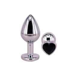 ST Plug Heart Metalico Grande Negro