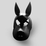 Máscara Perro Cuero Cosplay