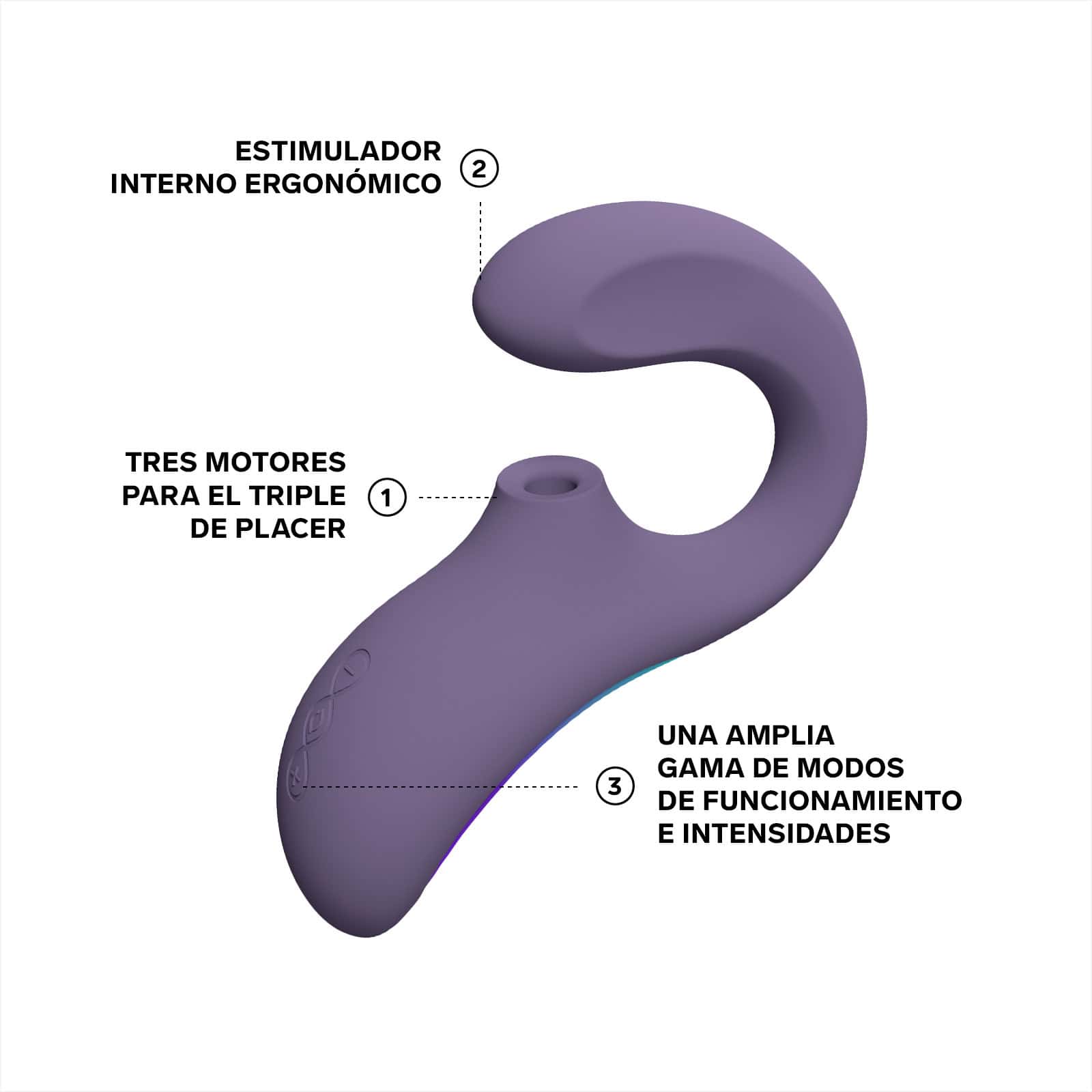 Lelo enigma wave vibrador triple masajeador punto g y clítoris sexshop 5 Lelo enigma wave vibrador triple masajeador - imagen 4