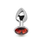 Plug Metálico Cygnus S Strass Rojo Anales sexshop 4 Plug Metálico Cygnus S Strass Rojo Anales sexshop
