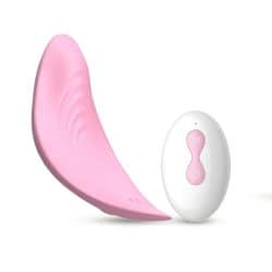 Vibrador rosa con control para ropa interior