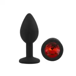 Plug Silicona Pyxis S Strass Rojo