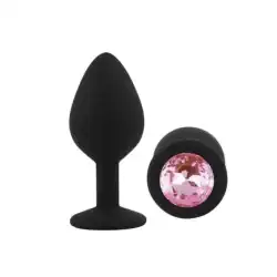 Plug Silicona Pyxis M Strass Rosa