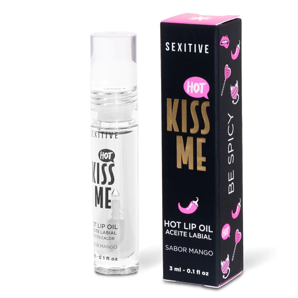 Kiss me – hot lip oil efecto calor sabor mango 3 ml cosmética íntima sexshop 3 Kiss me - hot lip oil efecto calor sabor mango 3 ml - imagen 2