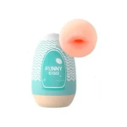 Masturbador Funny Egg Celeste - Boca