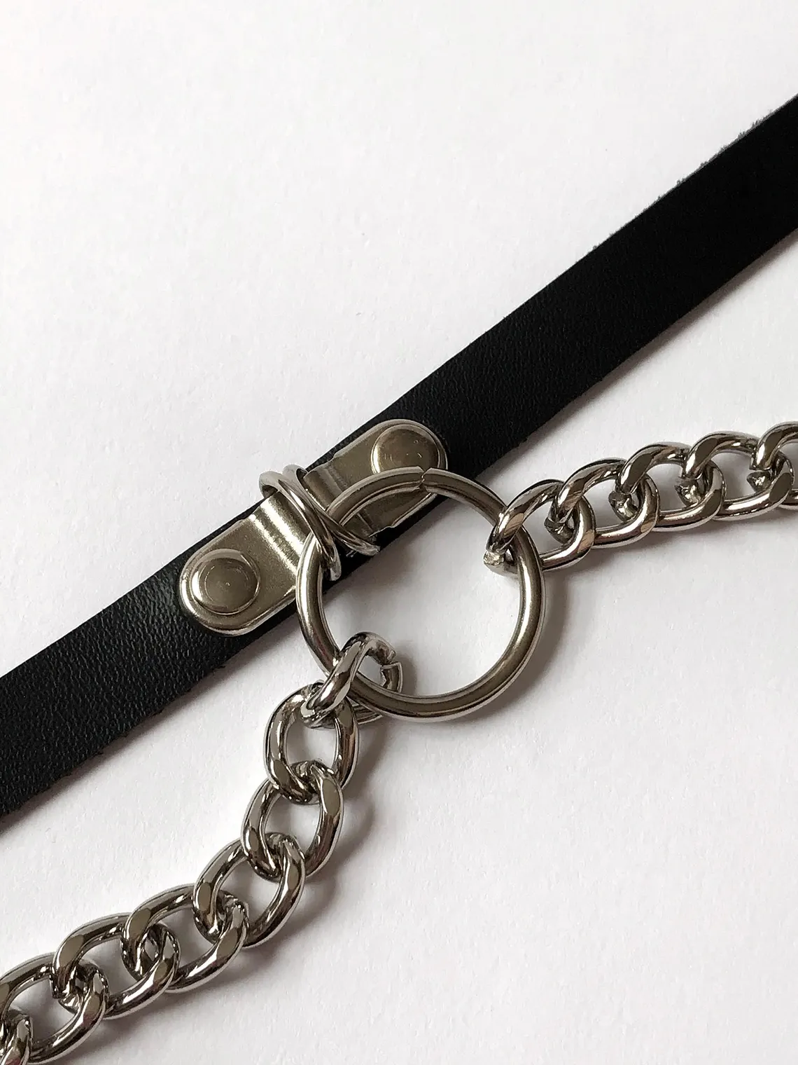 Collar cuerina con cadena fetiche y bondage sexshop 6 Collar cuerina con cadena - imagen 5