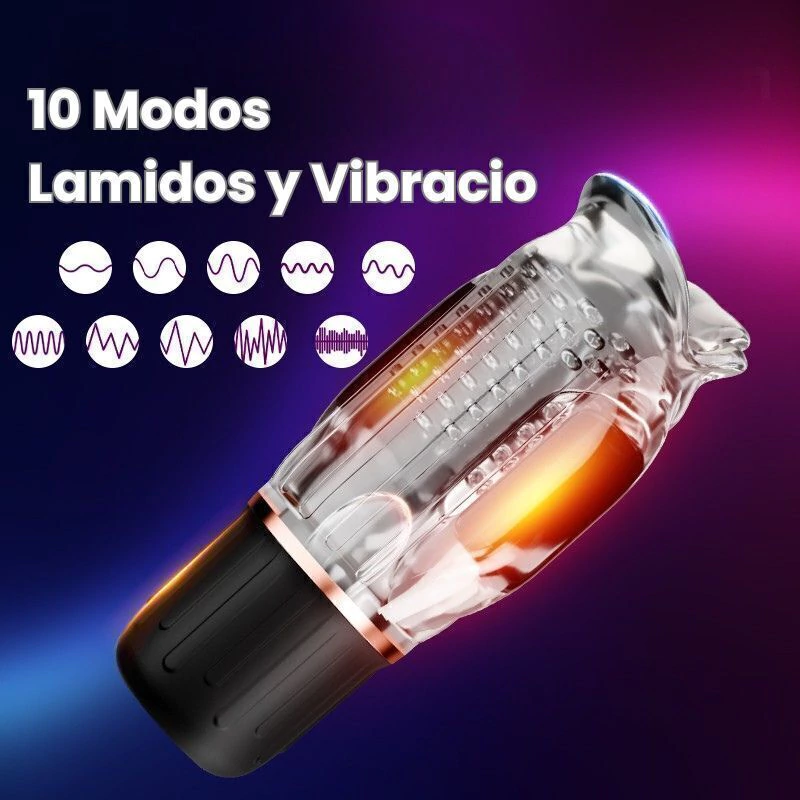 Masturbador masculino vibrador lamido masturbadores sexshop 6 Masturbador masculino vibrador lamido - imagen 5