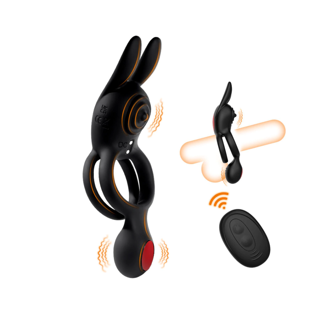 Anillo vibrador rabbit doble control remoto anillos con vibración sexshop 3 Anillo vibrador rabbit doble control remoto - imagen 2